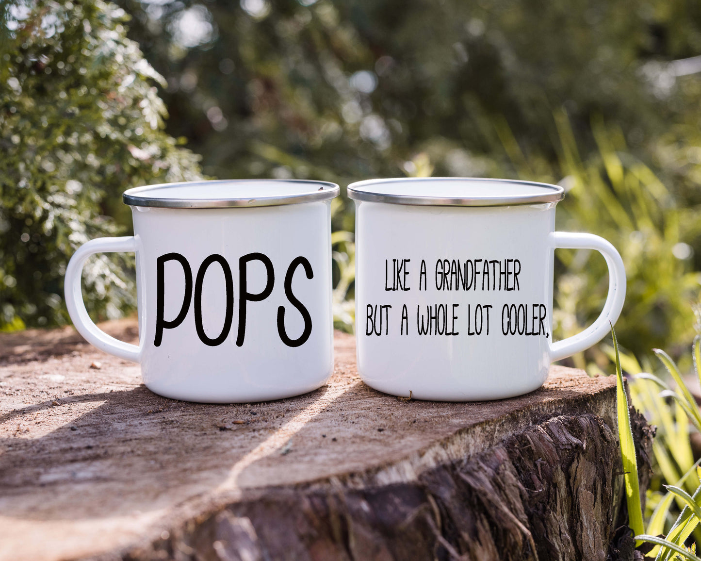 Like a GrandMother/Father but a whole lot cooler!12oz Camp Mug, Enamel, with stainless steel rim.